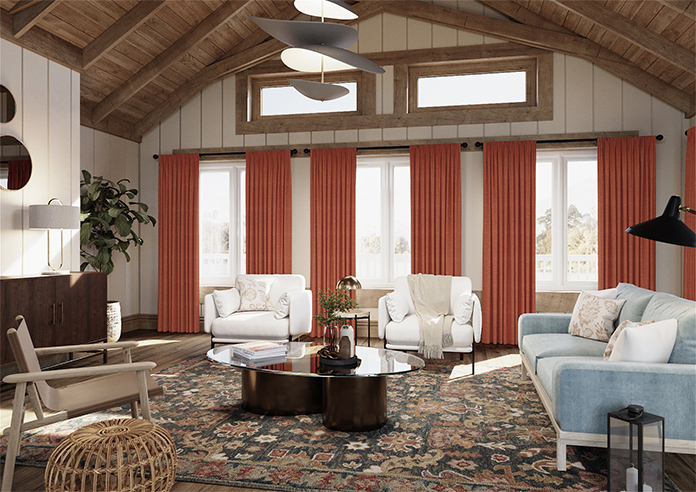 Carron, Tangerine - Made to Measure Curtains - Image 7